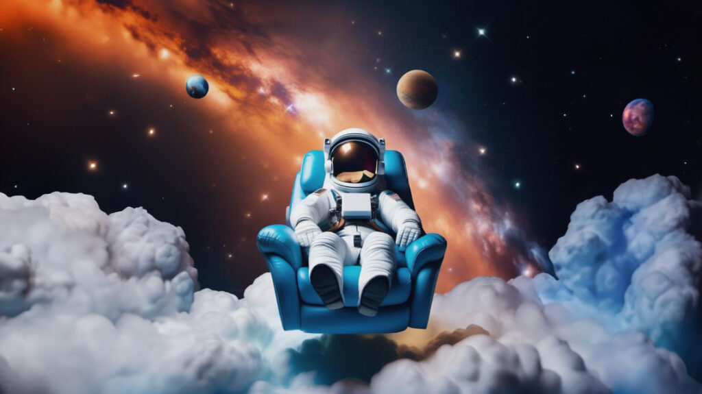 astronaut in chair generated with stable diffusion xl api